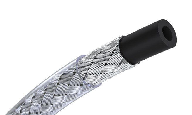 Tuyau EPDM tresse inox avec recouvrement PVC
