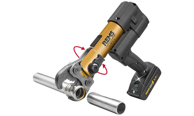 32 kN battery-powered radial crimping tool DN10 to 33