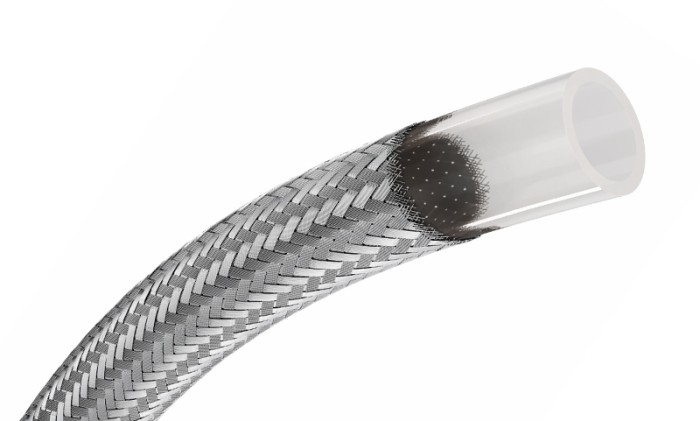 Tuyau Silicone tresse inox