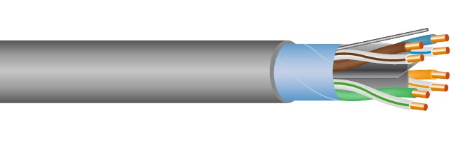 TS LAN Cat 6A F/UTP LSZH